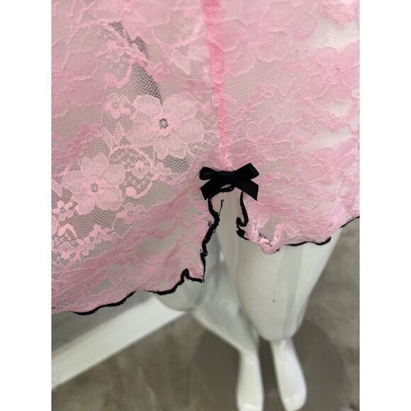 Cute Pink & Black Lace Lingerie Size L - Picture 6 of 7